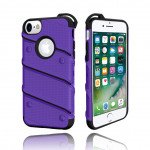 Wholesale iPhone 7 Shockproof Hybrid Case (Purple)